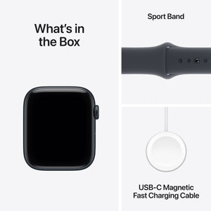 Apple Watch SE 3 (GPS) 44mm Midnight Aluminum Case with Midnight Sport Band - M/L - Midnight - (2025)