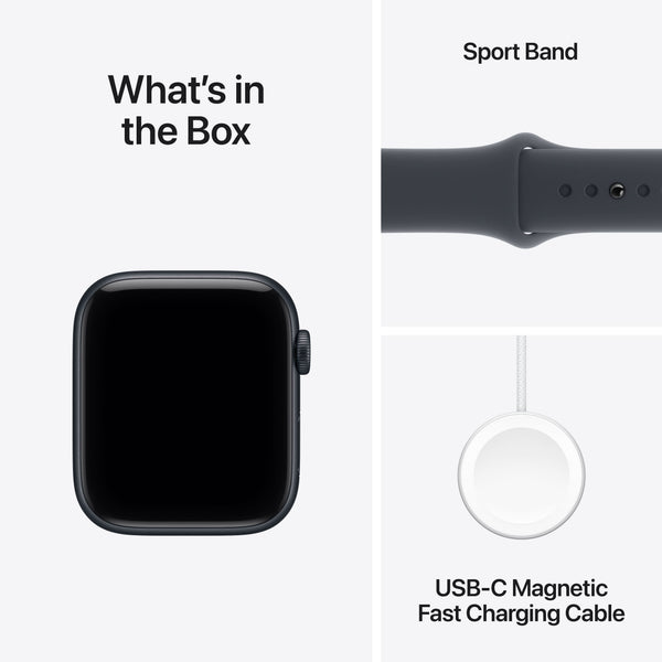 Apple Watch SE 3 (GPS) 44mm Midnight Aluminum Case with Midnight Sport Band - M/L - Midnight - (2025)