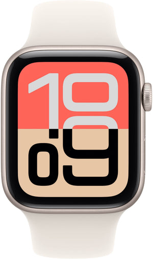 Apple Watch SE 3 (GPS+Cellular) 44mm Aluminum Case with Starlight Sport Band - M/L - Starlight - (2025)