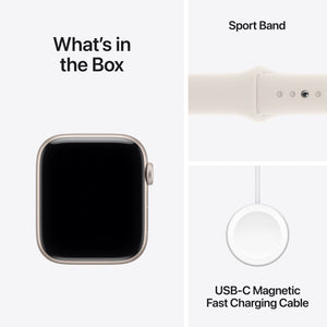 Apple Watch SE 3 (GPS+Cellular) 44mm Aluminum Case with Starlight Sport Band - M/L - Starlight - (2025)