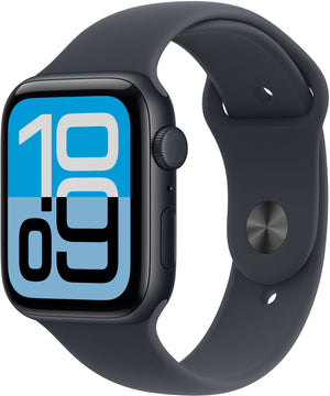 Apple Watch SE 3 (GPS+Cellular) 44mm Aluminum Case with Midnight Sport Band - M/L - Midnight - (2025)