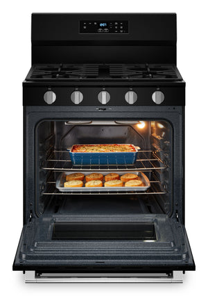 30-Inch Wide Gas Range With Steam Clean - 5.0 cu. ft. #black