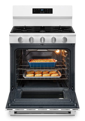 30-Inch Wide Gas Range With Steam Clean - 5.0 cu. ft. #white