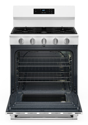 30-Inch Wide Gas Range With Steam Clean - 5.0 cu. ft. #white