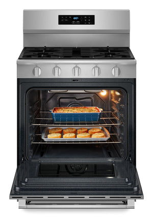 30-Inch Wide Gas Range With No Preheat Air Fry and Air Baking - 5.0 cu. ft. #stainless