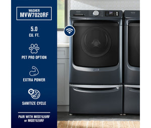 Maytag - Smart Pet Pro Front Load Washer - 5.0 CU. FT. #midnightsteel