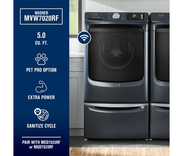 Maytag - Smart Pet Pro Front Load Washer - 5.0 CU. FT. #midnightsteel