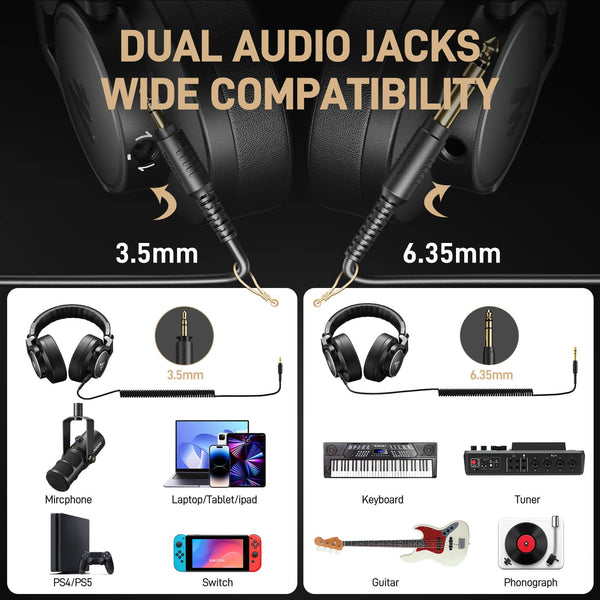 Maono - MH700 Monitor Headphone - Black