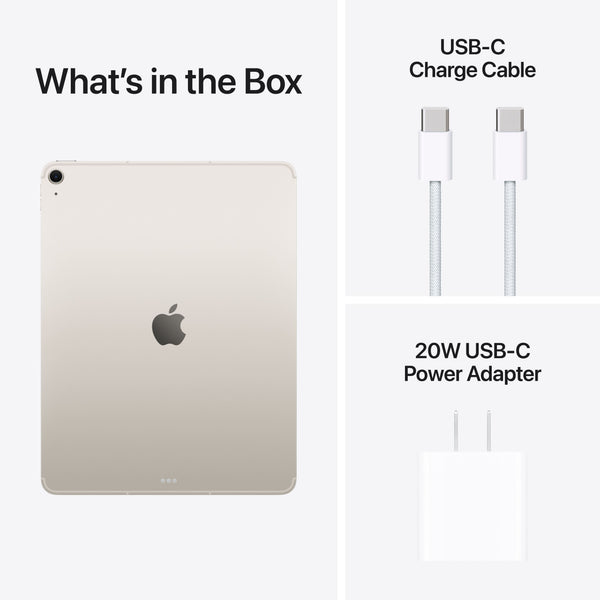 Apple - 13-inch iPad Air M4 chip Wi-Fi + Cellular 256GB - Starlight