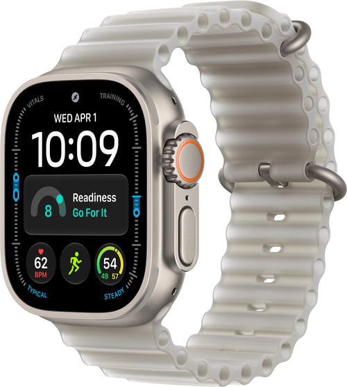Apple Watch Ultra 4 (GPS + Cellular) 49mm Titanium Case with Translucent Gray Ocean Band - Natural - (2026)