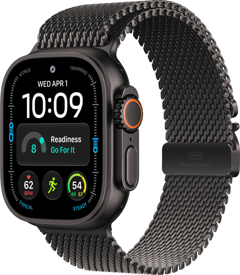 Apple Watch Ultra 4 (GPS + Cellular) 49mm Titanium Case with Black Titanium Milanese Loop - M - Black - (2026)
