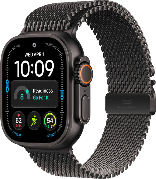 Apple Watch Ultra 4 (GPS + Cellular) 49mm Titanium Case with Black Titanium Milanese Loop - M - Black - (2026)