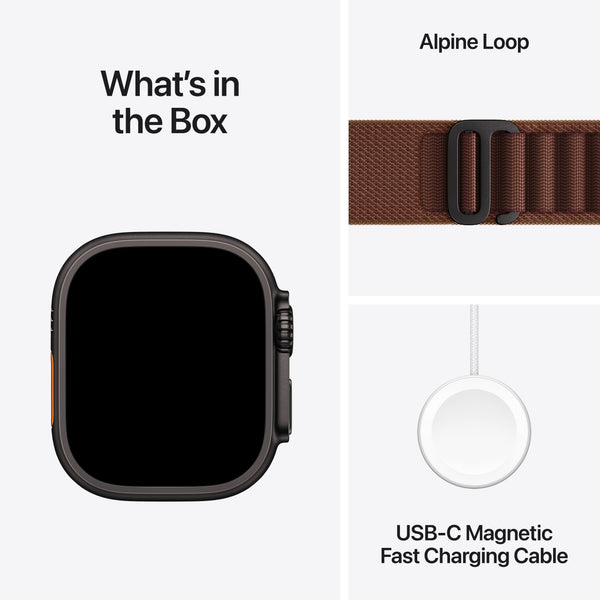 Apple Watch Ultra 4 (GPS + Cellular) 49mm Titanium Case with Burgundy Alpine Loop - S - Black - (2026)