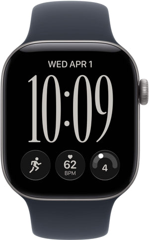 Apple Watch Series 12 (GPS) 42mm Aluminum Case with Navy Blue Sport Band - S/M - Space Gray - (2026)