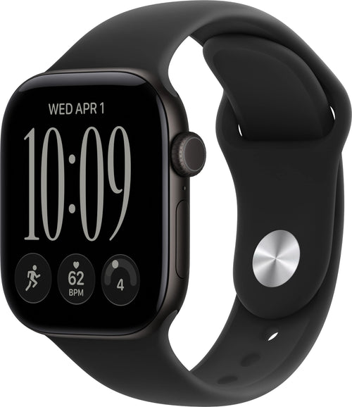 Apple Watch Series 12 (GPS) 42mm Aluminum Case with Black Sport Band - S/M - Black - (2026)