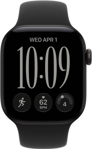 Apple Watch Series 12 (GPS) 42mm Aluminum Case with Black Sport Band - M/L - Black - (2026)