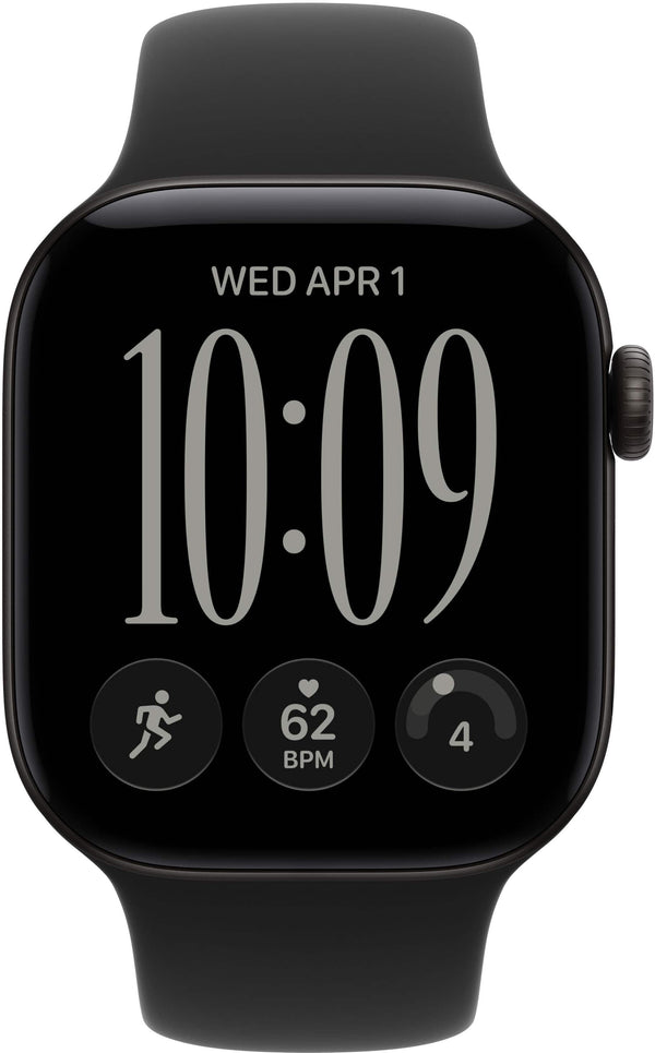 Apple Watch Series 12 (GPS) 42mm Aluminum Case with Black Sport Band - M/L - Black - (2026)