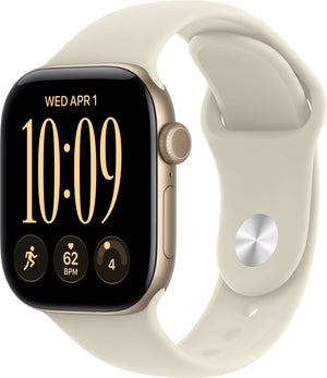 Apple Watch Series 12 (GPS) 42mm Aluminum Case with Sand Sport Band - S/M - Light Gold - (2026)