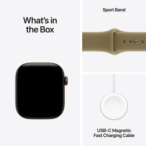 Apple Watch Series 12 (GPS) 42mm Aluminum Case with Olive Sport Band - M/L - Dark Bronze - (2026)