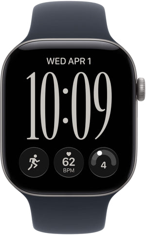 Apple Watch Series 12 (GPS) 46mm Aluminum Case with Navy Blue Sport Band - S/M - Space Gray - (2026)