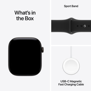 Apple Watch Series 12 (GPS) 46mm Aluminum Case with Black Sport Band - M/L - Black - (2026)