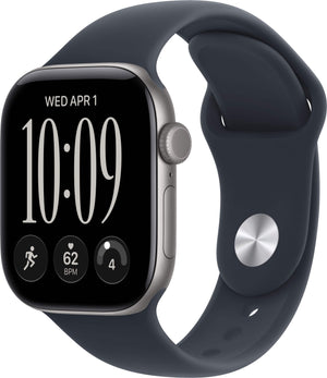 Apple Watch Series 12 (GPS + Cellular) 42mm Aluminum Case with Navy Blue Sport Band - S/M - Space Gray - (2026)