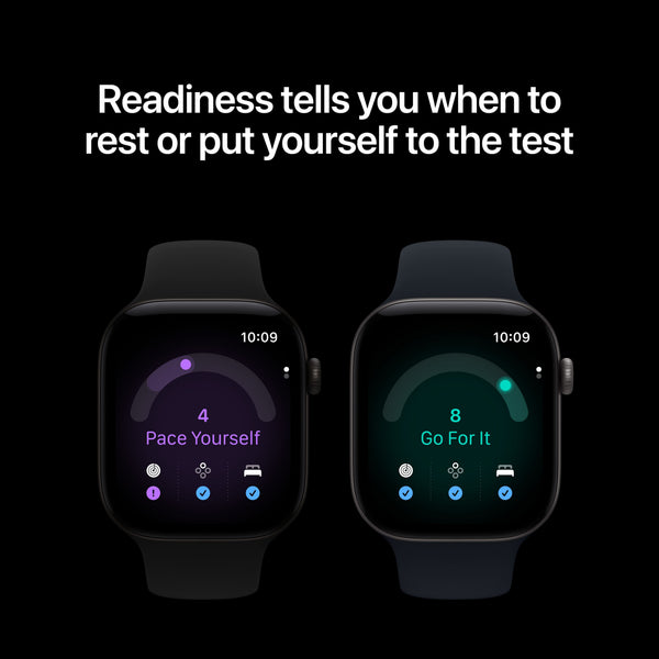 Apple Watch Series 12 (GPS + Cellular) 42mm Aluminum Case with Olive Sport Band - S/M - Dark Bronze - (2026)