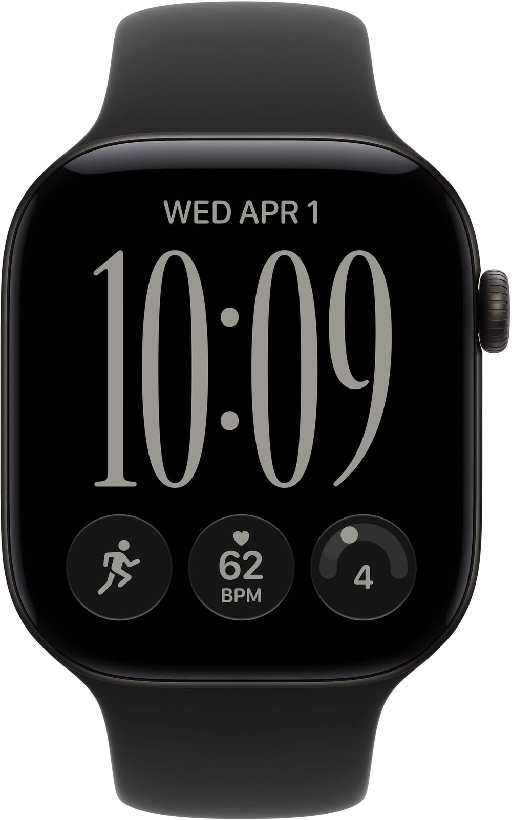 Apple Watch Series 12 (GPS + Cellular) 46mm Aluminum Case with Black Sport Band - S/M - Black - (2026)