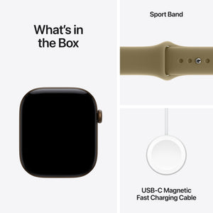 Apple Watch Series 12 (GPS + Cellular) 46mm Aluminum Case with Olive Sport Band - S/M - Dark Bronze - (2026)