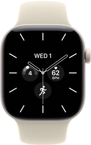 Apple Watch Series 12 (GPS + Cellular) 42mm Ceramic Case with Sand Sport Band - S/M - Pearl White - (2026)