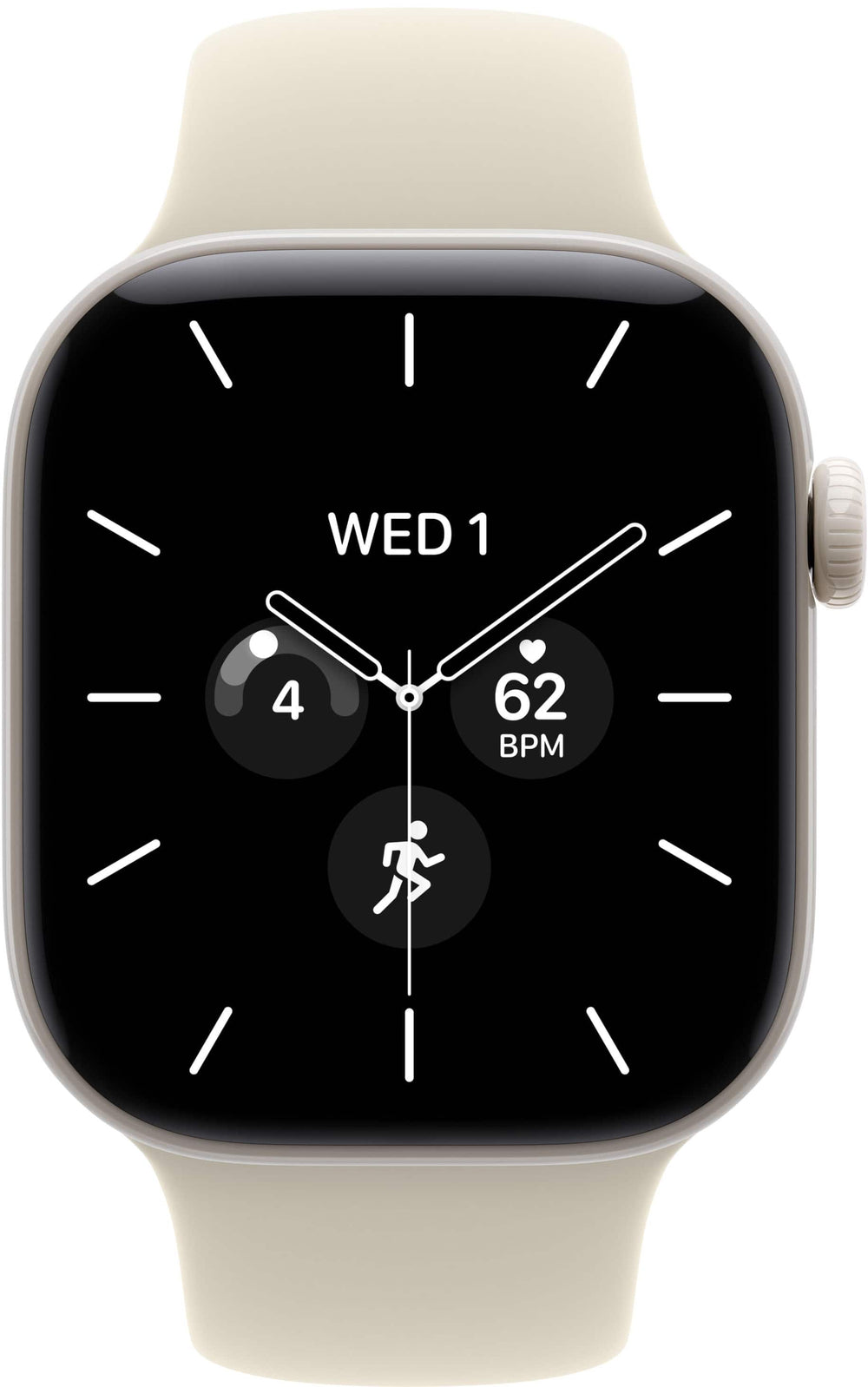Apple Watch Series 12 (GPS + Cellular) 42mm Ceramic Case with Sand Sport Band - M/L - Pearl White - (2026)