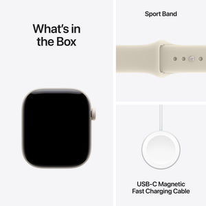 Apple Watch Series 12 (GPS + Cellular) 42mm Ceramic Case with Sand Sport Band - M/L - Pearl White - (2026)