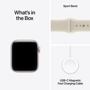 Apple Watch SE 3 (GPS) 40mm Aluminum Case with Sand Sport Band - S/M - Starlight - (2026)