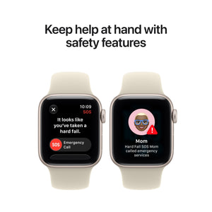 Apple Watch SE 3 (GPS) 40mm Aluminum Case with Sand Sport Band - M/L - Starlight - (2026)