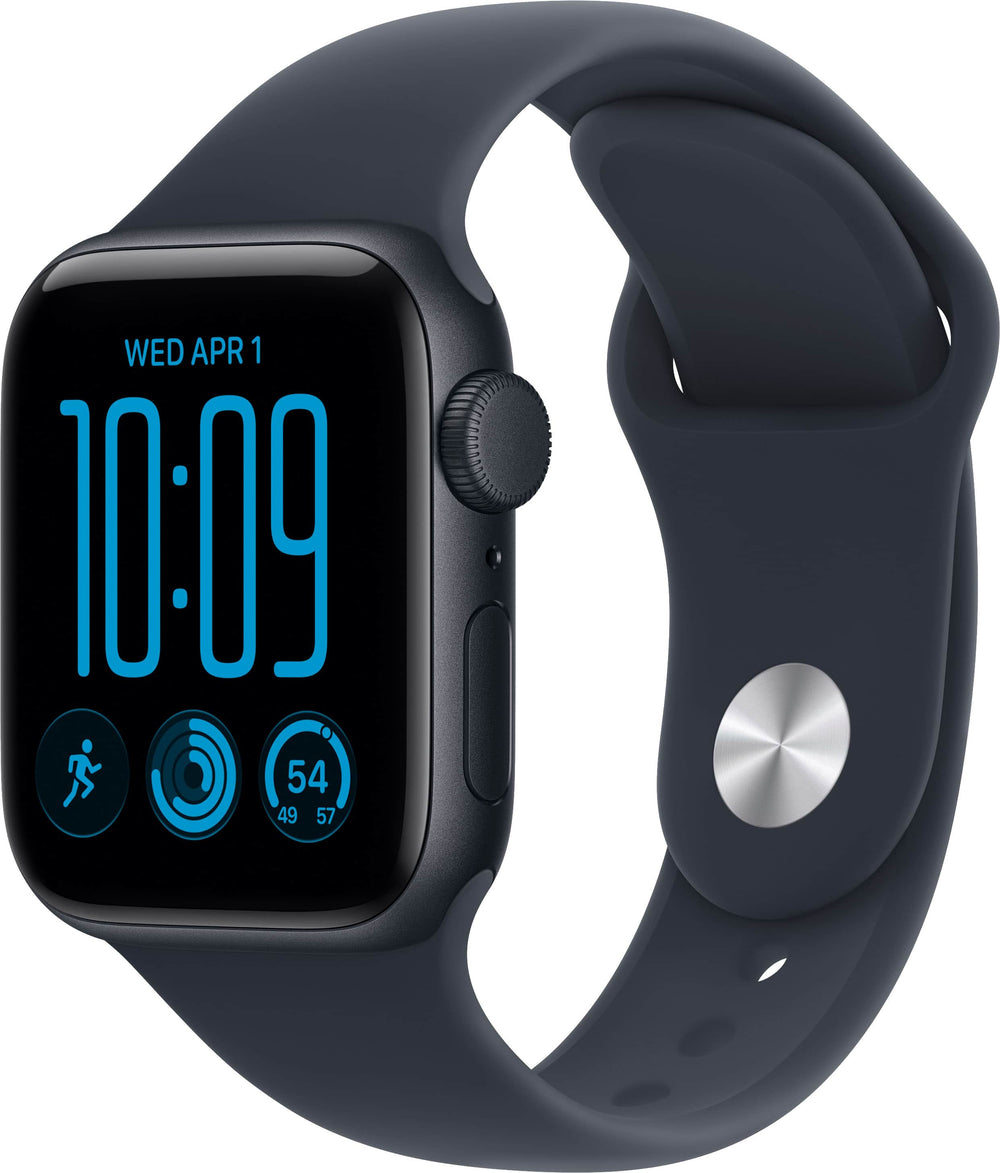 Apple Watch SE 3 (GPS) 40mm Aluminum Case with Navy Blue Sport Band - M/L - Midnight - (2026)