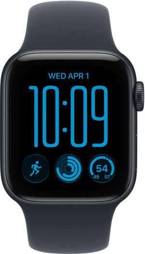 Apple Watch SE 3 (GPS) 40mm Aluminum Case with Navy Blue Sport Band - M/L - Midnight - (2026)