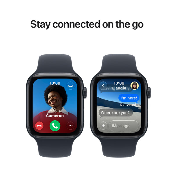 Apple Watch SE 3 (GPS) 44mm Aluminum Case with Sand Sport Band - S/M - Starlight - (2026)