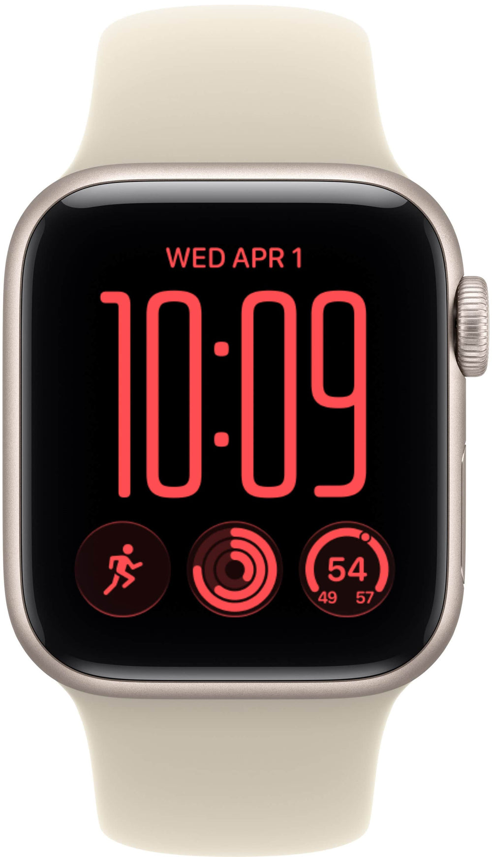 Apple Watch SE 3 (GPS + Cellular) 40mm Aluminum Case with Sand Sport Band - S/M - Starlight - (2026)