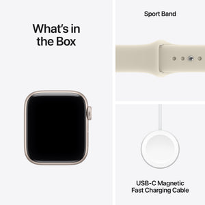 Apple Watch SE 3 (GPS + Cellular) 40mm Aluminum Case with Sand Sport Band - S/M - Starlight - (2026)
