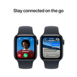 Apple Watch SE 3 (GPS + Cellular) 40mm Aluminum Case with Navy Blue Sport Band - S/M - Midnight - (2026)