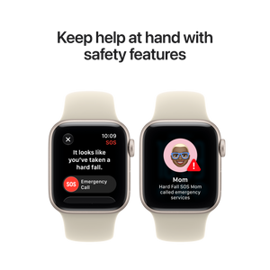 Apple Watch SE 3 (GPS + Cellular) 40mm Aluminum Case with Navy Blue Sport Band - S/M - Midnight - (2026)