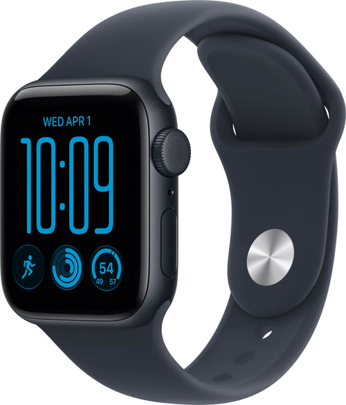 Apple Watch SE 3 (GPS + Cellular) 40mm Aluminum Case with Navy Blue Sport Band - M/L - Midnight - (2026)