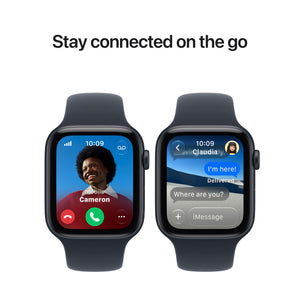Apple Watch SE 3 (GPS + Cellular) 44mm Aluminum Case with Sand Sport Band - S/M - Starlight - (2026)