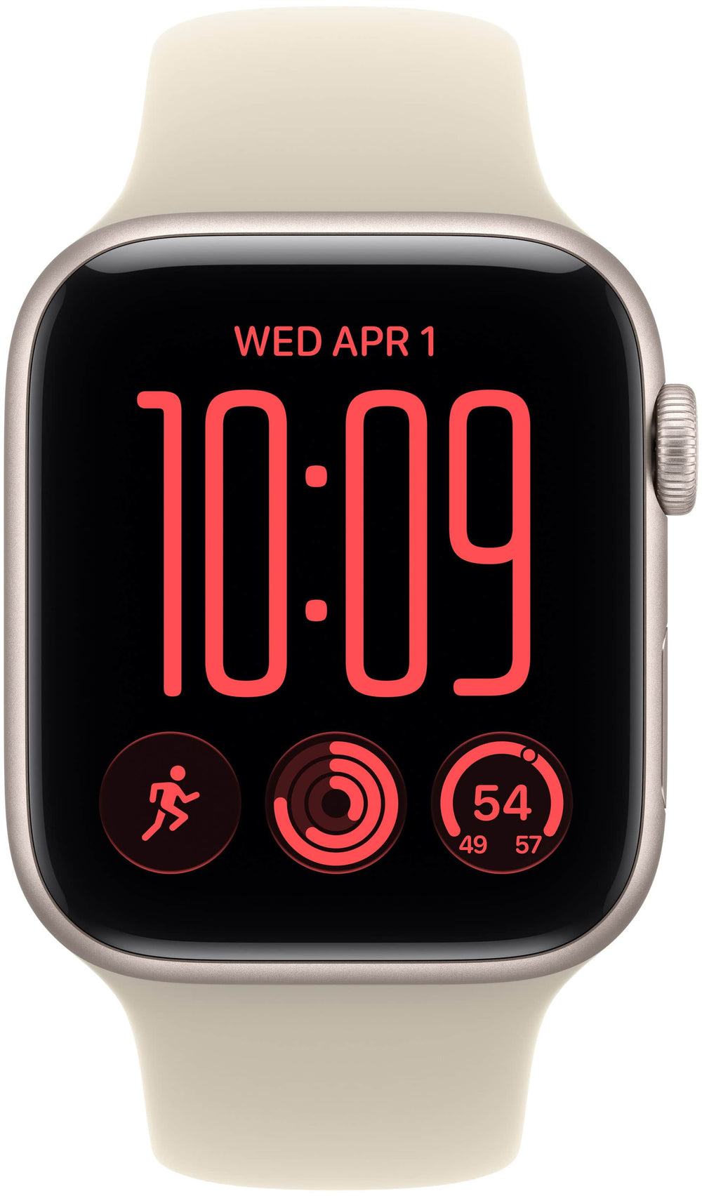 Apple Watch SE 3 (GPS + Cellular) 44mm Aluminum Case with Sand Sport Band - M/L - Starlight - (2026)