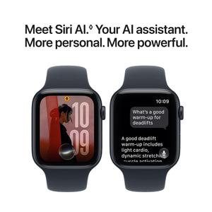Apple Watch SE 3 (GPS + Cellular) 44mm Aluminum Case with Navy Blue Sport Band - S/M - Midnight - (2026)