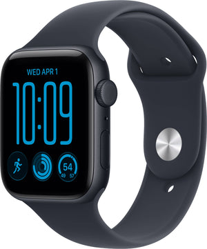 Apple Watch SE 3 (GPS + Cellular) 44mm Aluminum Case with Navy Blue Sport Band - M/L - Midnight - (2026)