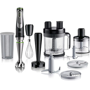 Braun - MultiQuick 9 1200W 3-Speed Hand Blender with Electric Handheld Mixer, Food Processor & Food Chopper - Black