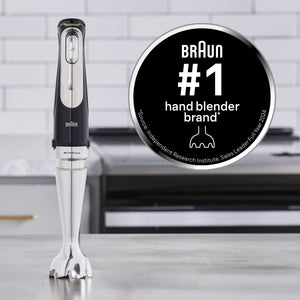 Braun - MultiQuick 9 1200W 3-Speed Hand Blender with Electric Handheld Mixer, Food Processor & Food Chopper - Black