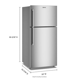 30-Inch Wide Top-Freezer Refrigerator with Garage Mode—19 Cu. Ft. #stainless