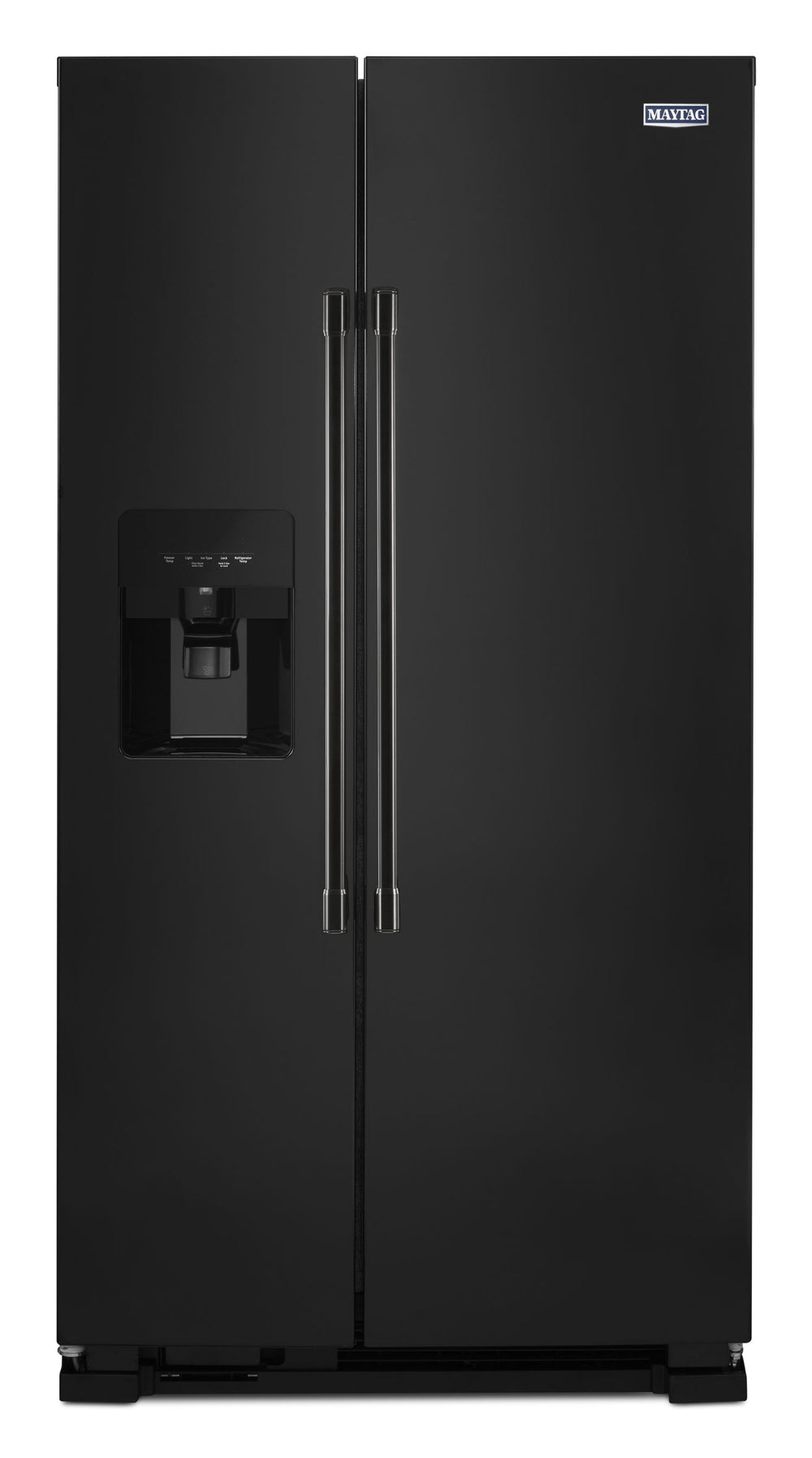 36-Inch Wide Side-by-Side Refrigerator with Exterior Ice and Water Dispenser - 25 Cu. Ft. #black